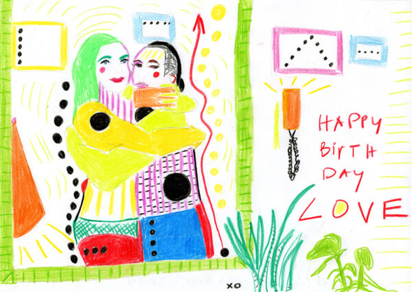 Kim Engelen, Confession Drawings, Happy Birthday Love, 7 October 2024